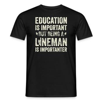 Funny High Voltage Electrician Saying Electrics - Men's T-Shirt - black - Front - AI Model Male 178 light (178cm)