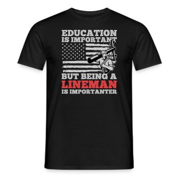 Drôle d’électricien haute tension disant électricité - T-shirt homme - noir - Devant - AI Model Male 178 light (178cm)
