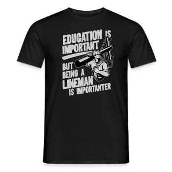 Drôle d’électricien haute tension disant électricité - T-shirt homme - noir - Devant - AI Model Male 178 light (178cm)