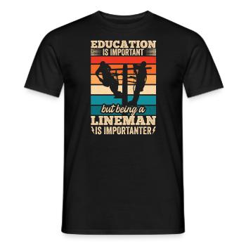 Funny High Voltage Electrician Saying Electrics - Men's T-Shirt - black - Front - AI Model Male 178 light (178cm)
