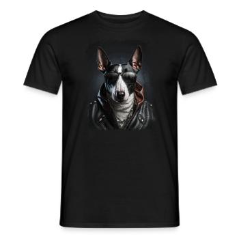 cool Bull Terrier - Men's T-Shirt - black - Front - AI Model Male 178 light (178cm)