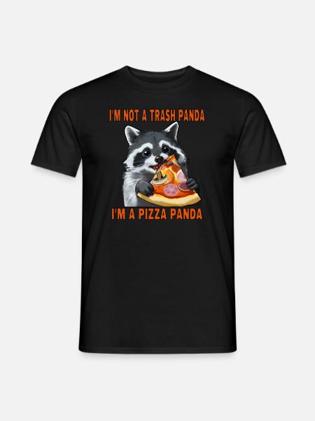 I'm not a trash panda, I'm a pizza panda - Men's T-Shirt - black