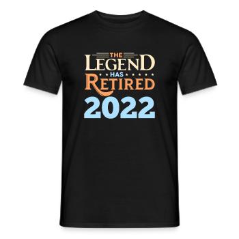 Retirement Funny Legend Has Retired Since 2022 Dad - Men's T-Shirt - black - Front - AI Model Male 178 light (178cm)