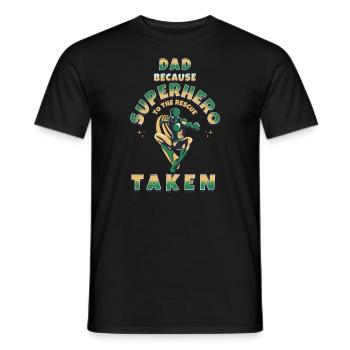 Dad because superhero is already taken - T-shirt homme - noir - Devant - AI Model Male 178 light (178cm)