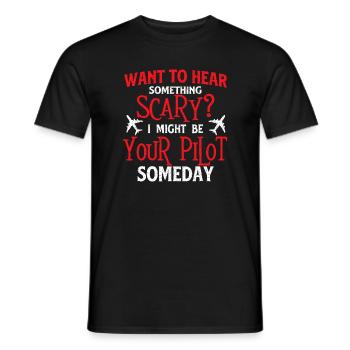 Ich könnte eines Tages Ihr Pilot sein - Airline Pilot Airc - Männer T-Shirt - Schwarz - Vorne - AI Model Male 178 light (178cm)
