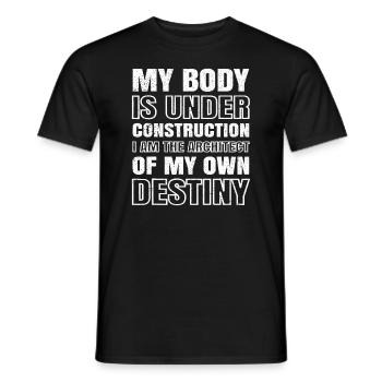 funny Recovery Mode On, Recovery Mode On - Men's T-Shirt - black - Front - AI Model Male 178 light (178cm)