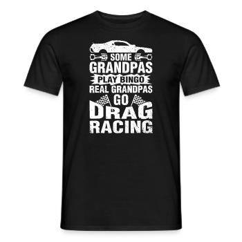 Drag Racing Grandpa Car Lover pour les grands-pères MMf - T-shirt homme - noir - Devant - AI Model Male 178 light (178cm)