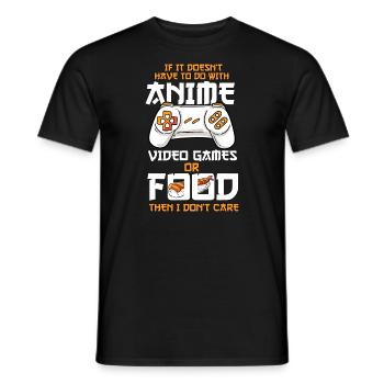 Anime Jeux vidéo Food Sushi Gaming, Otaku Gift An - T-shirt homme - noir - Devant - AI Model Male 178 light (178cm)