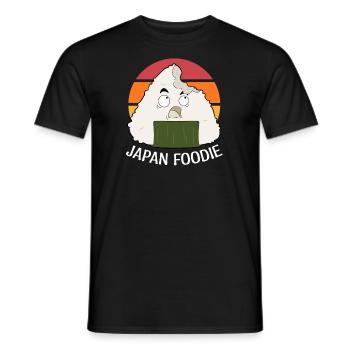 Onigiri Japan Foodie Nihon Fan Anime - Men's T-Shirt - black - Front - AI Model Male 178 light (178cm)
