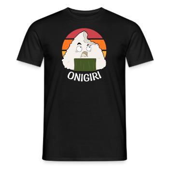 Onigiri Nihon Foodie Japan Fan Anime - Men's T-Shirt - black - Front - AI Model Male 178 light (178cm)