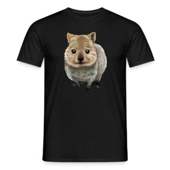 Quokka - the cute marsupial - Men's T-Shirt - black - Front - AI Model Male 178 light (178cm)