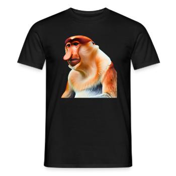 Der exotische Nasenaffe - Männer T-Shirt - Schwarz - Vorne - AI Model Male 178 light (178cm)