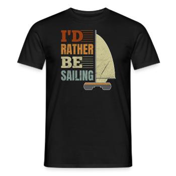 Catamaran captain I would rather sail catamaran - Men's T-Shirt - black - Front - AI Model Male 178 light (178cm)