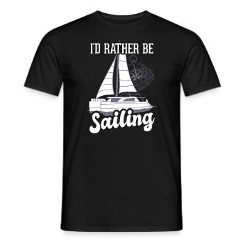 Catamaran captain I would rather sail catamaran - Men's T-Shirt - black - Front - AI Model Male 178 light (178cm)