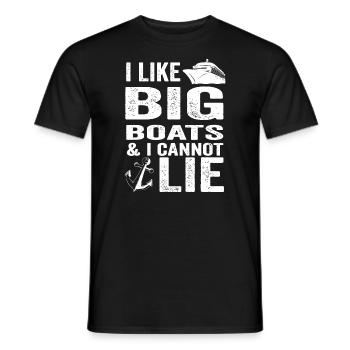 J’aime les gros bateaux et je ne peux pas mentir drôle de croisière shi - T-shirt homme - noir - Devant - AI Model Male 178 light (178cm)