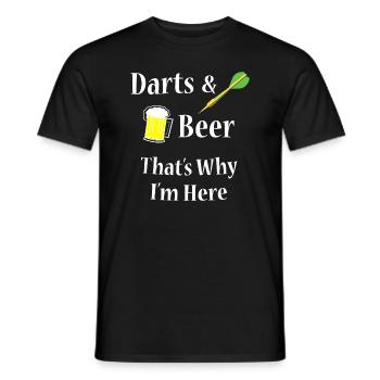 Darts Beer Funny pour Dart Playerdarts compétitionh - T-shirt homme - noir - Devant - AI Model Male 178 light (178cm)