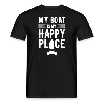 Catamaran Captain Sailboat - Men's T-Shirt - black - Front - AI Model Male 178 light (178cm)