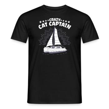 Katamaran Kapitän Segeln Segelboot - Männer T-Shirt - Schwarz - Vorne - AI Model Male 178 light (178cm)