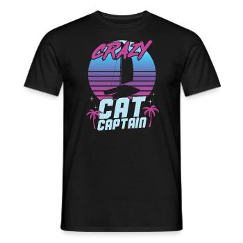 Katamaran Kapitän Segeln Segelboot - Männer T-Shirt - Schwarz - Vorne - AI Model Male 178 light (178cm)