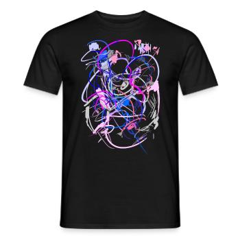 Abstrakt Galaxie - Männer T-Shirt - Schwarz - Vorne - AI Model Male 178 light (178cm)