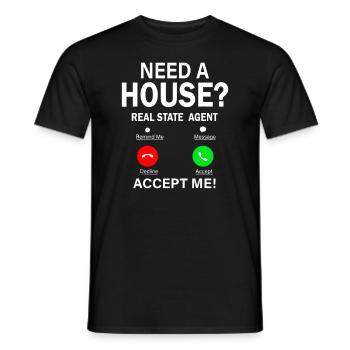 Immobilienmakler - Hausmakler - Männer T-Shirt - Schwarz - Vorne - AI Model Male 178 light (178cm)