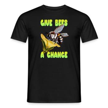 Donnez une chance aux abeilles - T-shirt homme - noir - Devant - AI Model Male 178 light (178cm)