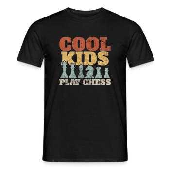 Chess Chessmen Chessboxing Geschenk für coole Kinder - Männer T-Shirt - Schwarz - Vorne - AI Model Male 178 light (178cm)