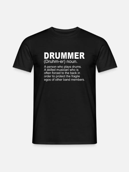Drummer Gift Playing Drums Percussie Mallet Percu - Heren T-shirt - zwart
