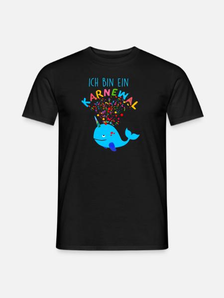 karnewal,wal,konfetti,karneval,walfisch - Männer T-Shirt - Schwarz