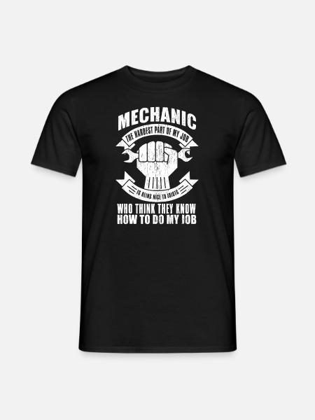 Monteur Grappig Cadeau - Monteur Het moeilijkste deel van - Mænd T-shirt - sort