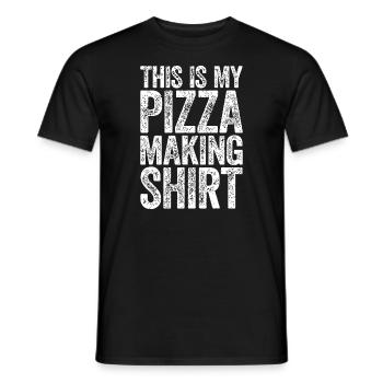 This Is My Pizza Making idea Food Loverthis is my - Men's T-Shirt - black - Front - AI Model Male 178 light (178cm)