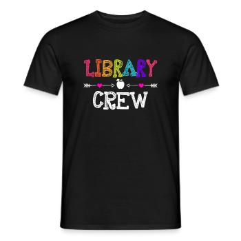 Library Crew Lehrer Lustiger erster Schultag Gif - Männer T-Shirt - Schwarz - Vorne - AI Model Male 178 light (178cm)