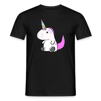 Licorne Dino - T-shirt homme - noir - Devant - AI Model Male 178 light (178cm)
