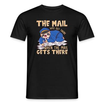 Sloth Mail kommt an - lustige Postangestelltenpost c - Männer T-Shirt - Schwarz - Vorne - AI Model Male 178 light (178cm)