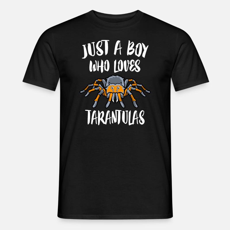 Nur ein Junge, der Taranteln Spinne liebt - Männer T-Shirt - Schwarz