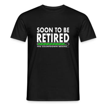 Drôle bientôt à la retraite Le compte à rebours commence pour - T-shirt homme - noir - Devant - AI Model Male 178 light (178cm)