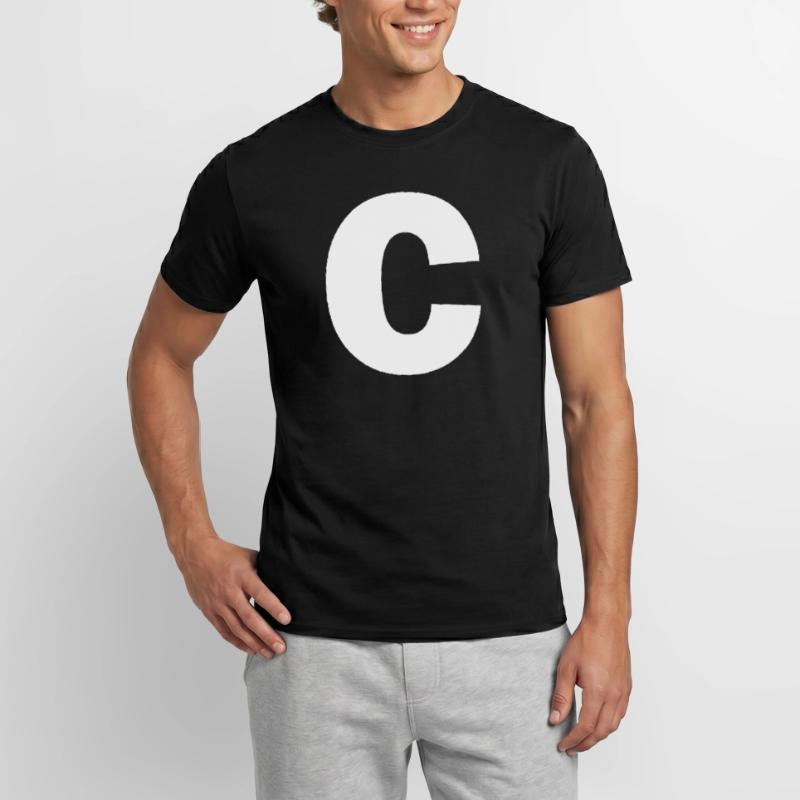 Buchstabe C Großbuchstabe Alphabet Monogramm Initialbuchstabe c Männer T-Shirt
