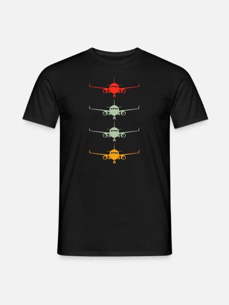 Aviation Airplane Flying Airline Funny Vintage Pil - T-skjorte herre - svart