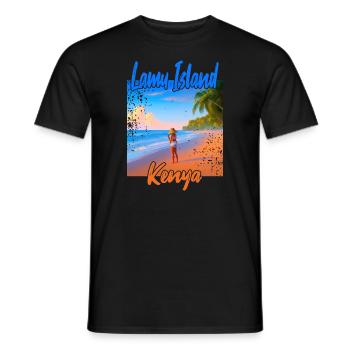 Lamu Island Sonnenuntergang - Männer T-Shirt - Schwarz - Vorne - AI Model Male 178 light (178cm)