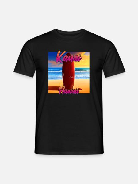 Surf à Kauai - T-shirt homme - noir