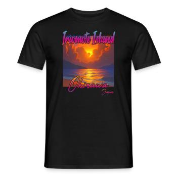 Iriomote Island Sunset in Okinawa, Japan - Männer T-Shirt - Schwarz - Vorne - AI Model Male 178 light (178cm)