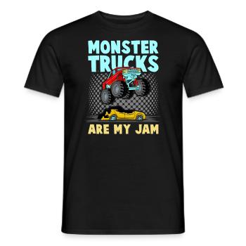 Monster Trucks Are My Jam Monster Truck Show - Men's T-Shirt - black - Front - AI Model Male 178 light (178cm)