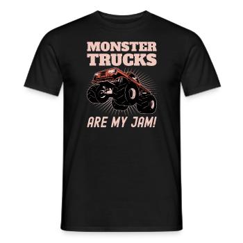 Monster Trucks Are My Jam Monster Truck Show - Men's T-Shirt - black - Front - AI Model Male 178 light (178cm)