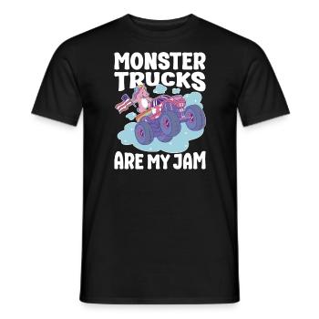 Monster Trucks Are My Jam Monster Truck Show - Men's T-Shirt - black - Front - AI Model Male 178 light (178cm)