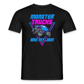 Monster Trucks Are My Jam Monster Truck Show - Men's T-Shirt - black - Front - AI Model Male 178 light (178cm)