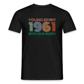 Millésime 1961 - T-shirt homme - noir - Devant - AI Model Male 178 light (178cm)