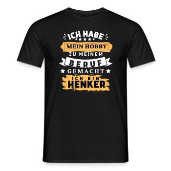 Ich habe mein Hobby Zum Beruf gemacht Henker - Männer T-Shirt - Schwarz - Vorne - AI Model Male 178 light (178cm)