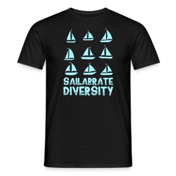 Drôle de voilier pour le capitaine du bateau - T-shirt homme - noir - Devant - AI Model Male 178 light (178cm)