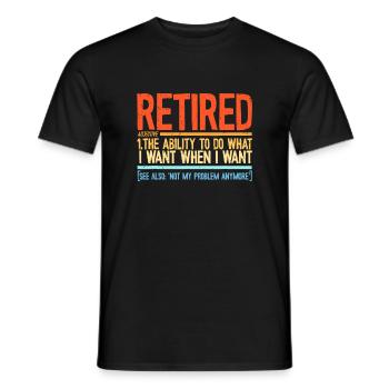 Lustig im Ruhestand, lustiger Opa, lustige Oma - Männer T-Shirt - Schwarz - Vorne - AI Model Male 178 light (178cm)
