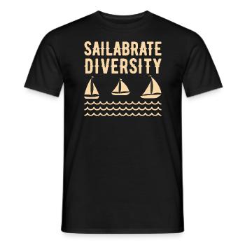 Drôle de voilier pour le capitaine du bateau - T-shirt homme - noir - Devant - AI Model Male 178 light (178cm)